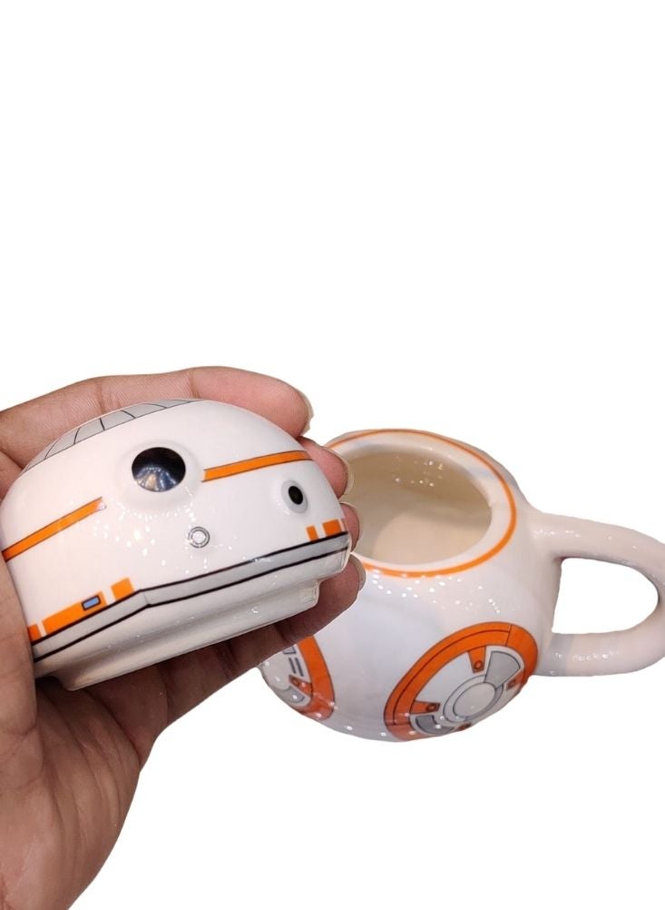 بريميم كوب سيراميك على شكل شخصية بي بي ثمانية – كوب قهوة ثلاثي الأبعاد مستوحى من سلسلة حرب النجوم - Image 5